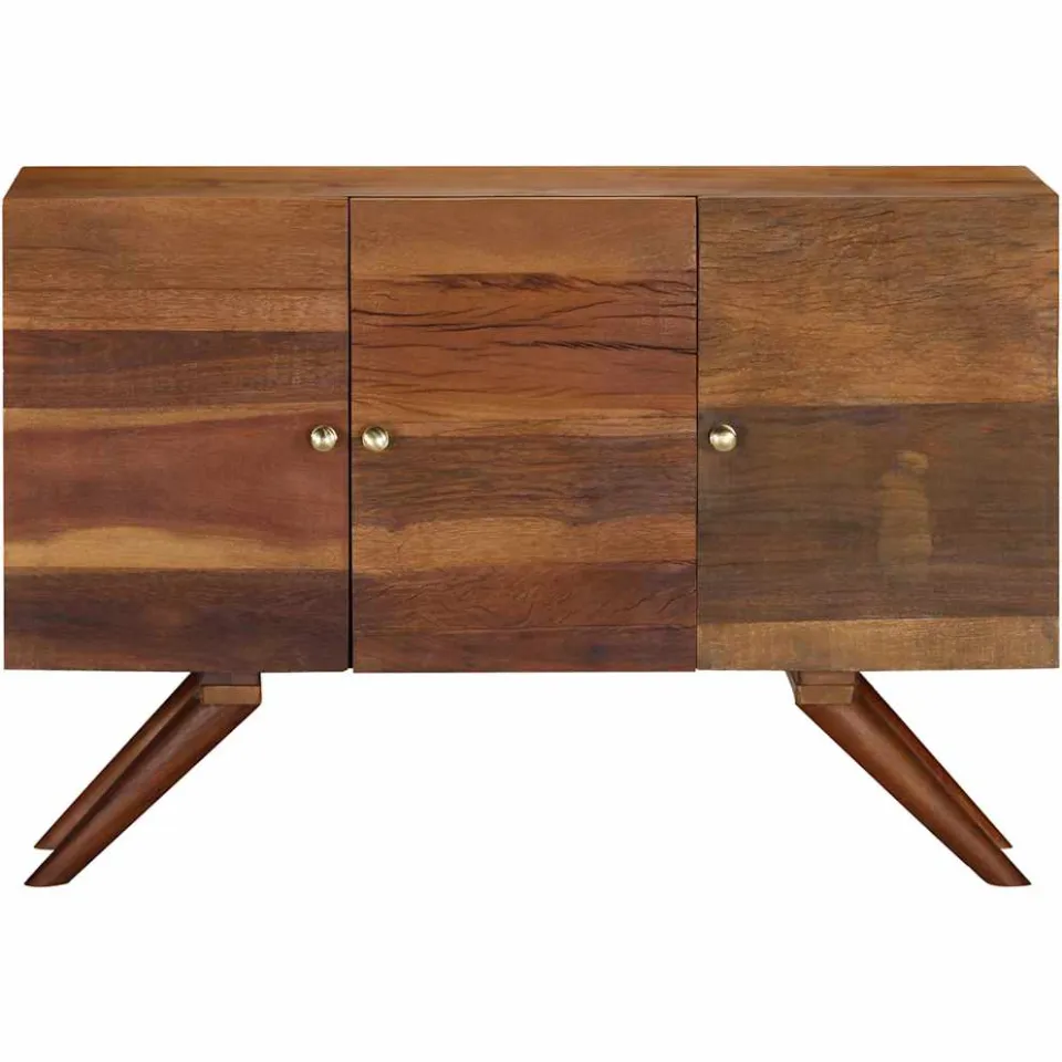 vidaXL Dressoir 110x30x75 cm massief gerecycled hout bruin, foto 2