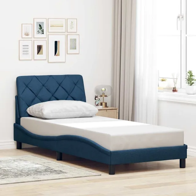 vidaXL Bedframe zonder matras "Hanko" 90x200 cm stof zwart