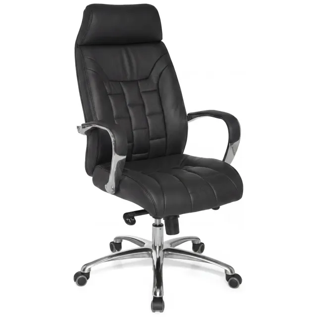 Cosmo Casa Bureaustoel - Ergonomisch - Zwart - Directiestoel - Met armleuningen