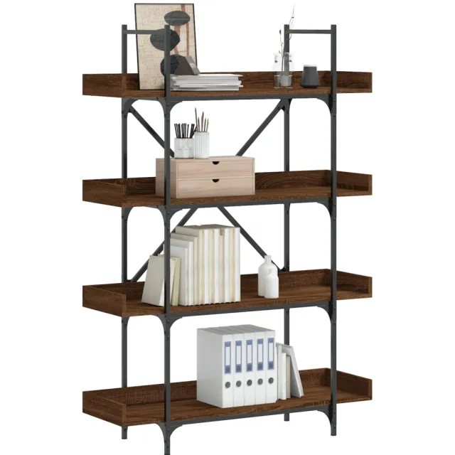 vidaXL Bookcase 4-laags Medium Brown Oak Bruin