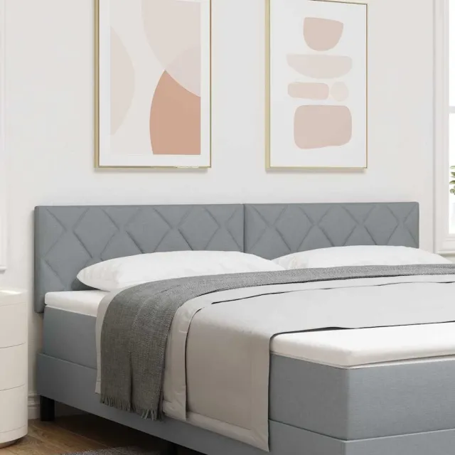 vidaXL LED Hoofdbord Taupe Stof