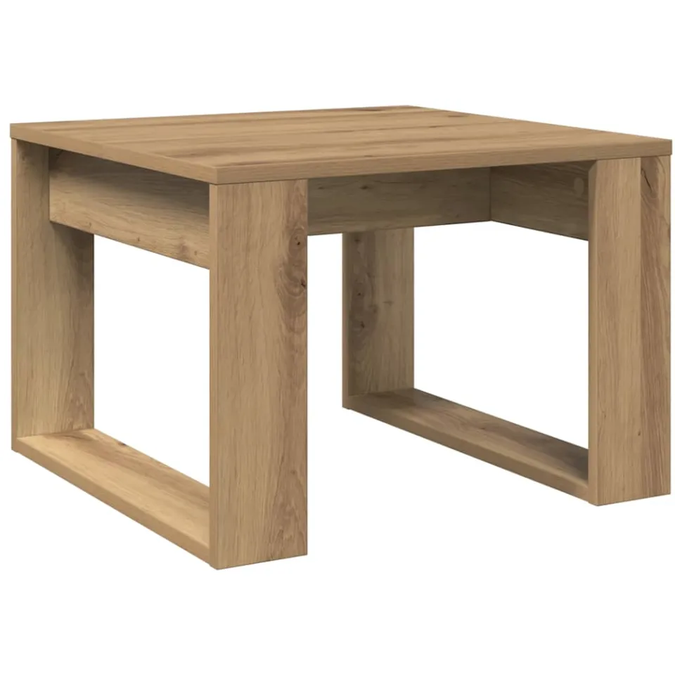 vidaXL Bijzettafel 50x50x35 cm bewerkt hout artisanaal eikenkleurig, foto 4