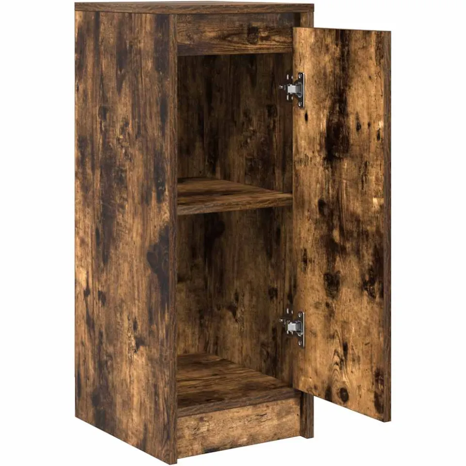 vidaXL Dressoir 29,5x34x76 cm bewerkt hout gerookt eikenkleurig, foto 4