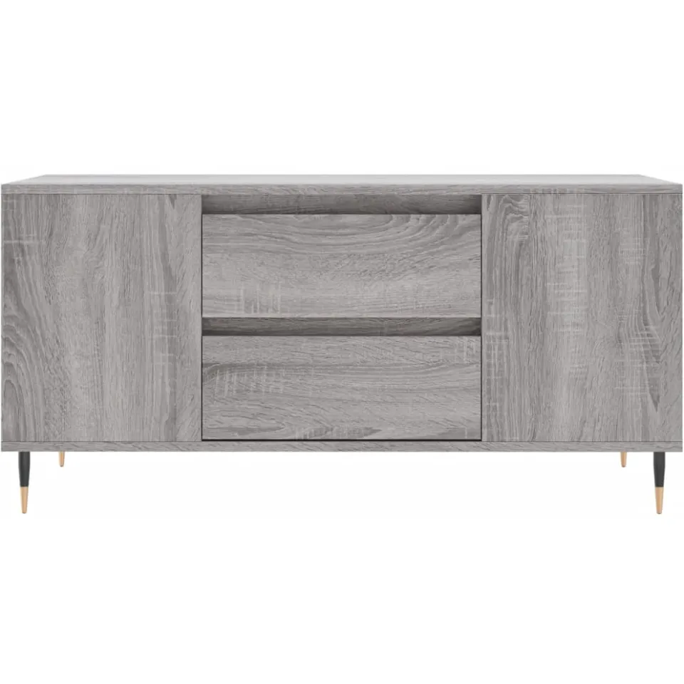 vidaXL Salontafel 102x44,5x50 cm bewerkt hout grijs sonoma eikenkleur