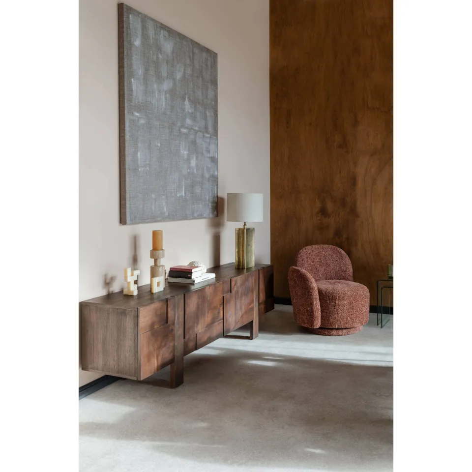 Dutchbone Bruneau dressoir walnoot, foto 3