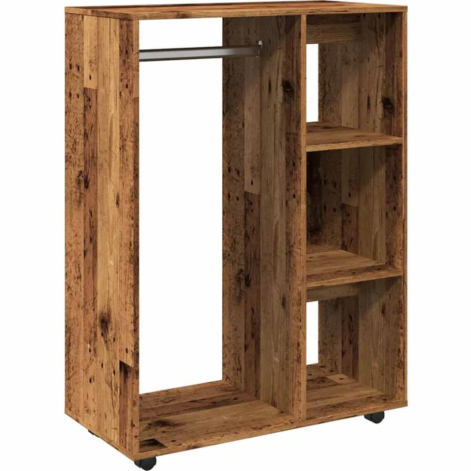vidaXL Kledingkast 80x40x110 cm bewerkt hout oud houtkleurig bruin, foto 3