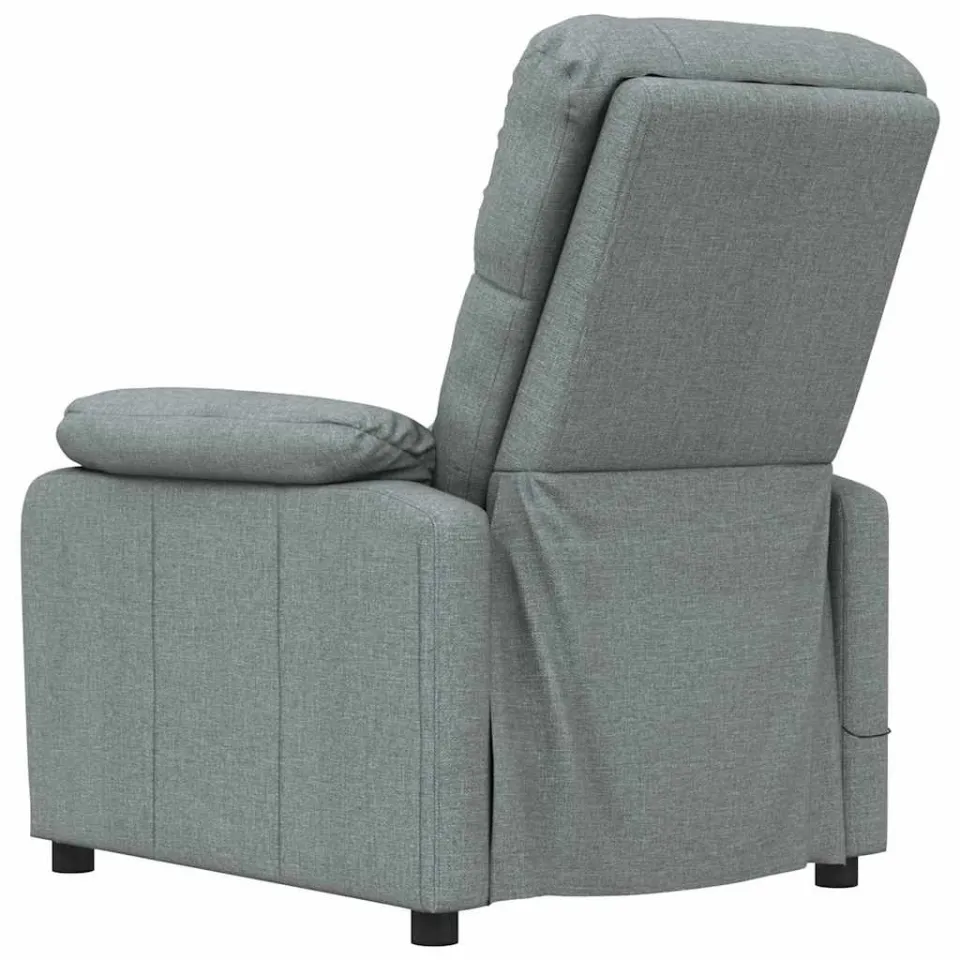 vidaXL Massagestoel stof donkergrijs grijs, foto 4