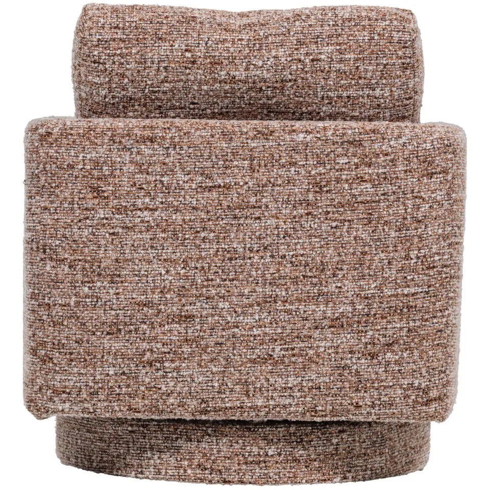 WOOOD Oska Draaifauteuil - Melange Stof - Bruin - 64x78x79, foto 2