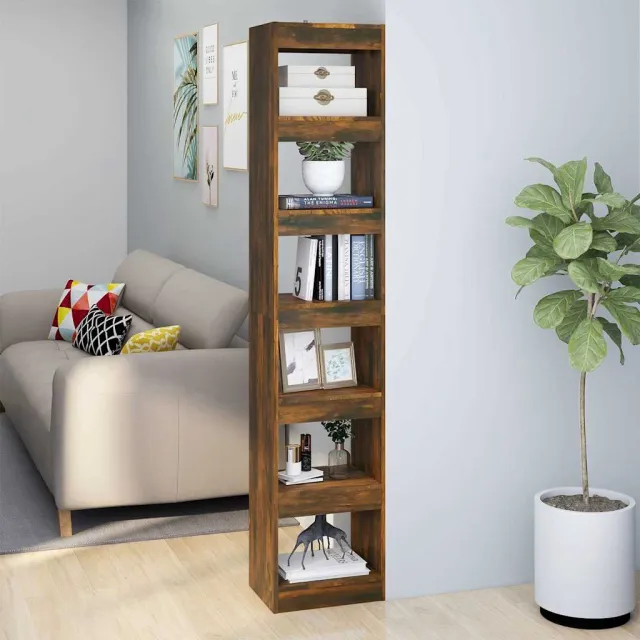 vidaXL Boekenkast/kamerscherm 40x30x198 cm gerookt eikenkleurig, foto 2