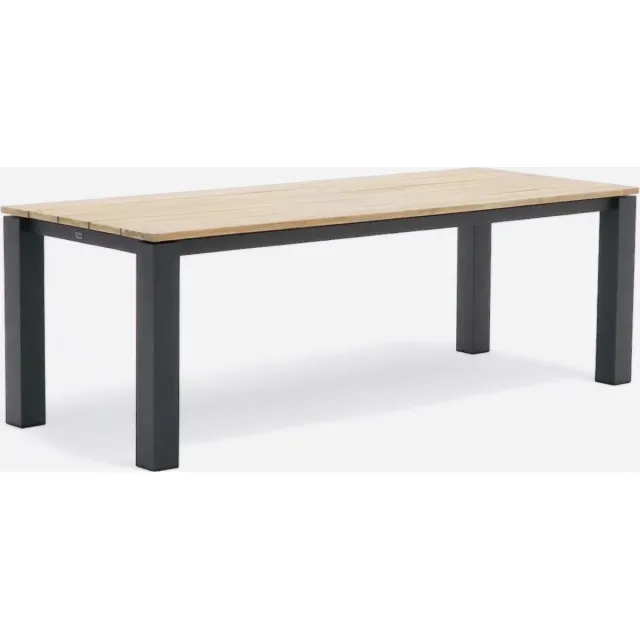 Belito Luuk Diningtafel 240 cm - Teak - Aluminium Onderstel Antraciet