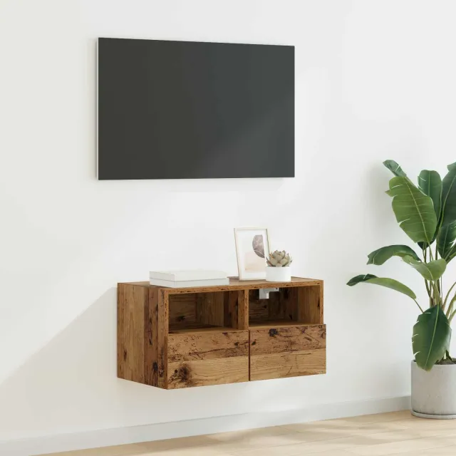 vidaXL TV Wandkast 60 x 30 x 30 cm Oud Hout Bewerkt hout bruin, foto 2