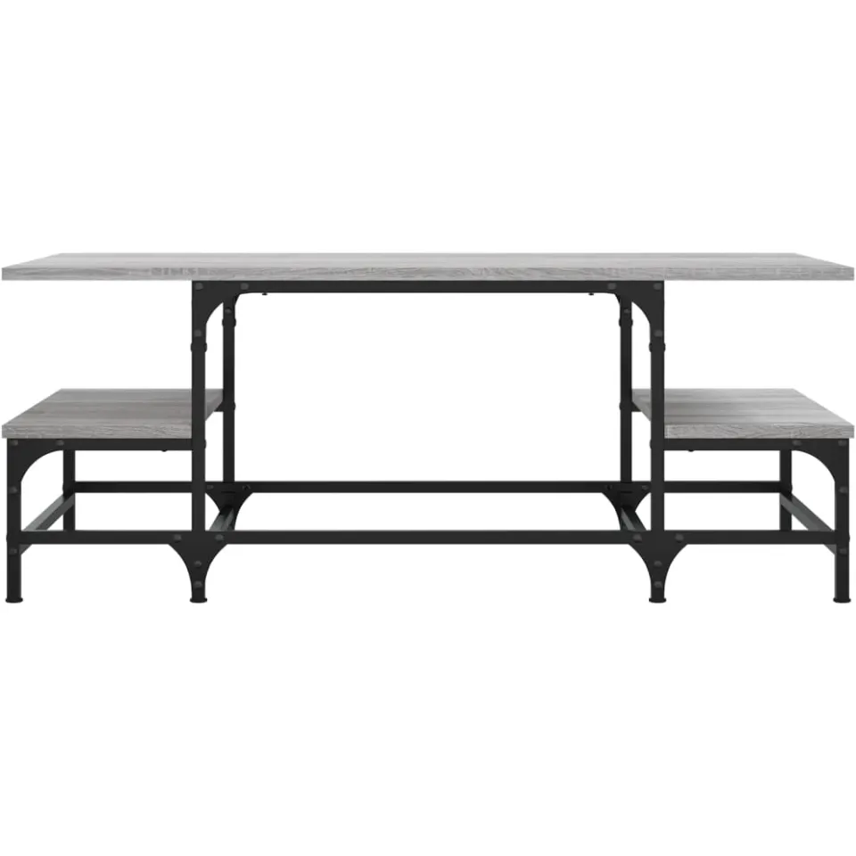 vidaXL Salontafel 100x50,5x40 cm bewerkt hout grijs sonoma