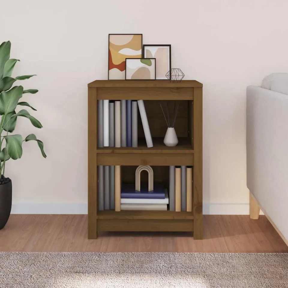 vidaXL Boekenkast 50x35x68 cm massief grenenhout honingbruin bruin, foto 4