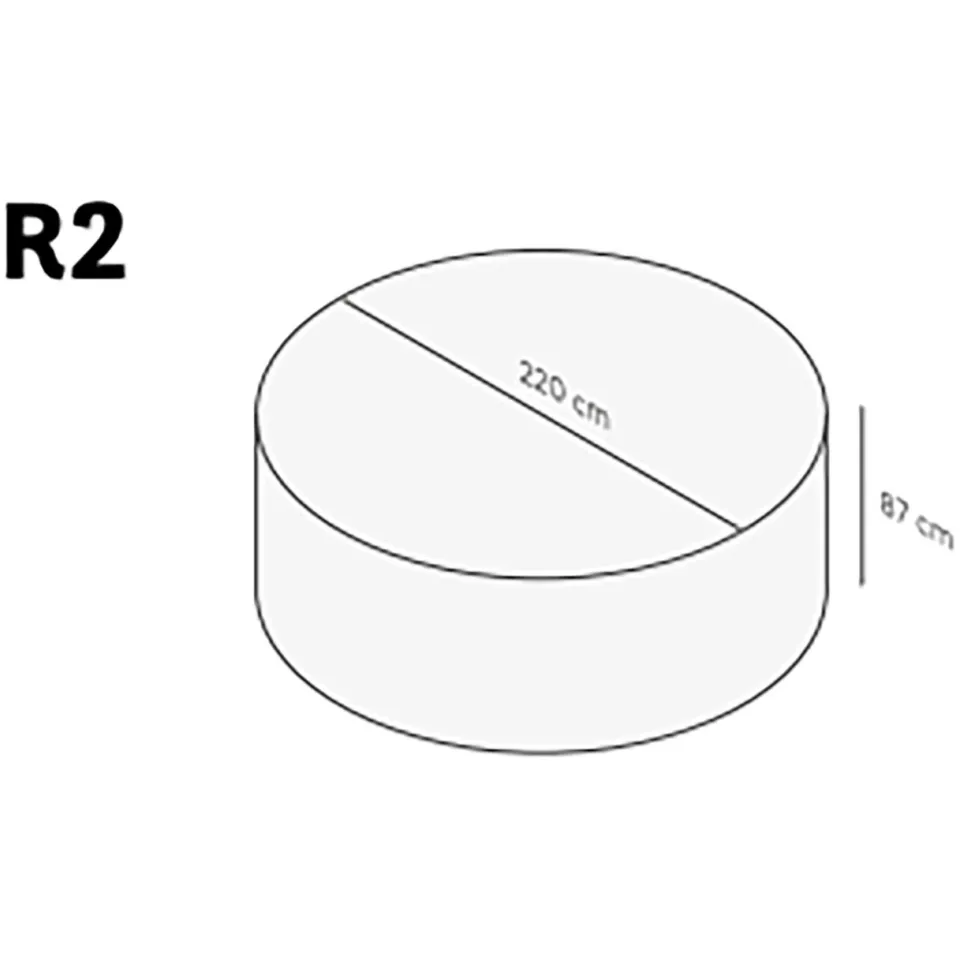 Suns Tuinmeubelhoes R2 diningset ø 220cm (h: 87cm) grijs, foto 2