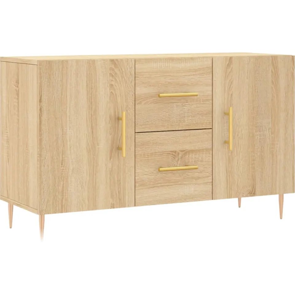 vidaXL Dressoir 100x36x60 cm bewerkt hout sonoma eikenkleurig, foto 3