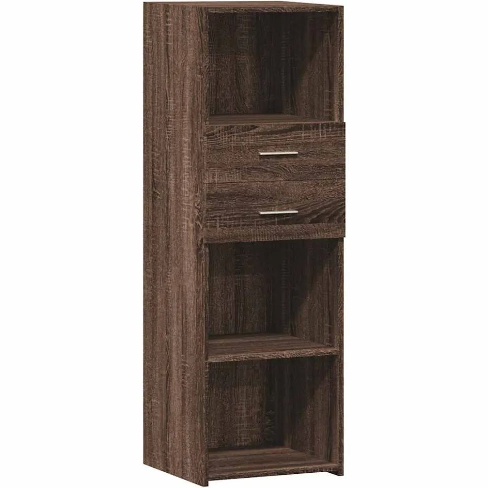 vidaXL Hoge kast 40x42,5x124 cm bewerkt hout bruin eikenkleurig, foto 3