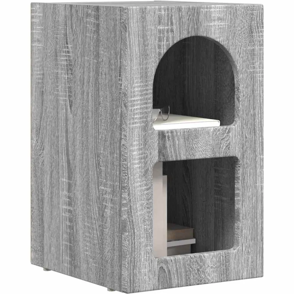 vidaXL Nachtkastje ELST 2 st Grijs Sonoma 29,5 x 33,5 x 50 cm, foto 3
