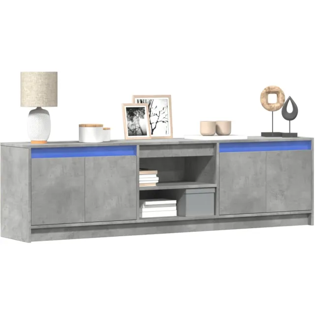 vidaXL Tv-meubel met LED 180x34x50 cm bewerkt hout betongrijs grijs, foto 2