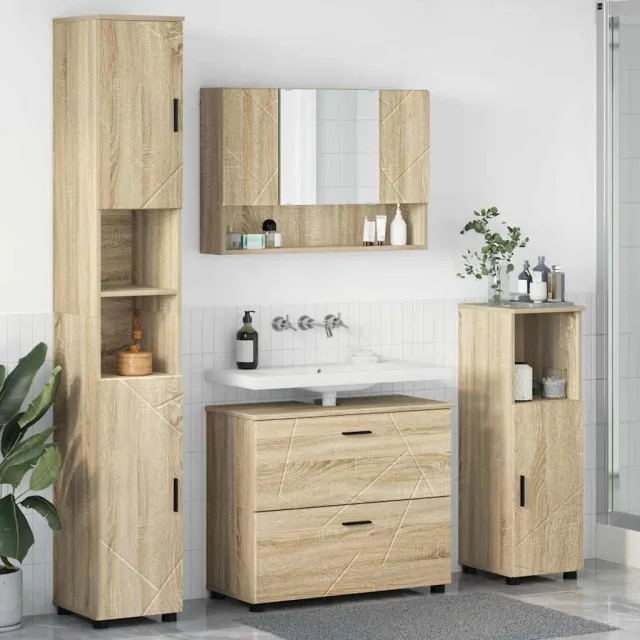 vidaXL Badkamermeubelset 4 st Sonoma Eiken 35 x 30 x 192 cm, foto 2