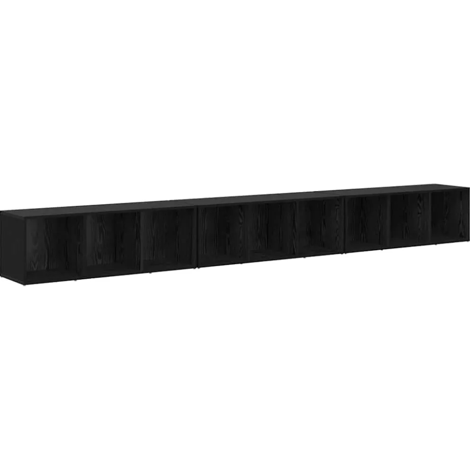 vidaXL Tv-meubelset 3 st 37 x 35 x 107 cm Zwart Eiken, foto 3