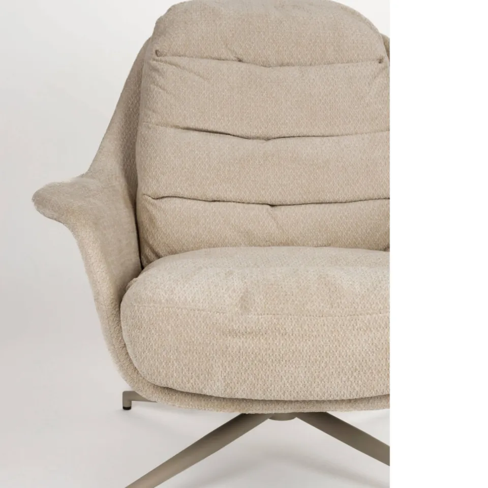 Zuiver loungestoel/fauteuil Philly naturel, foto 6