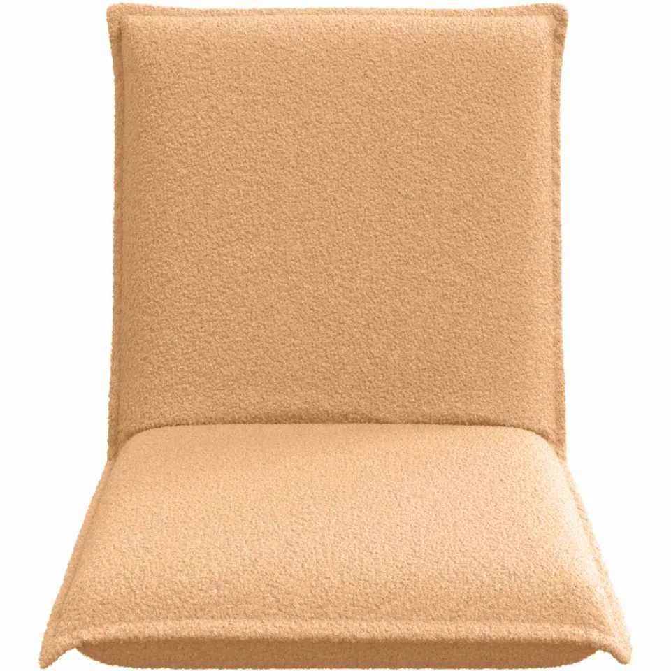vidaXL Verstelbare vlo stoelen Beige Schapenstof