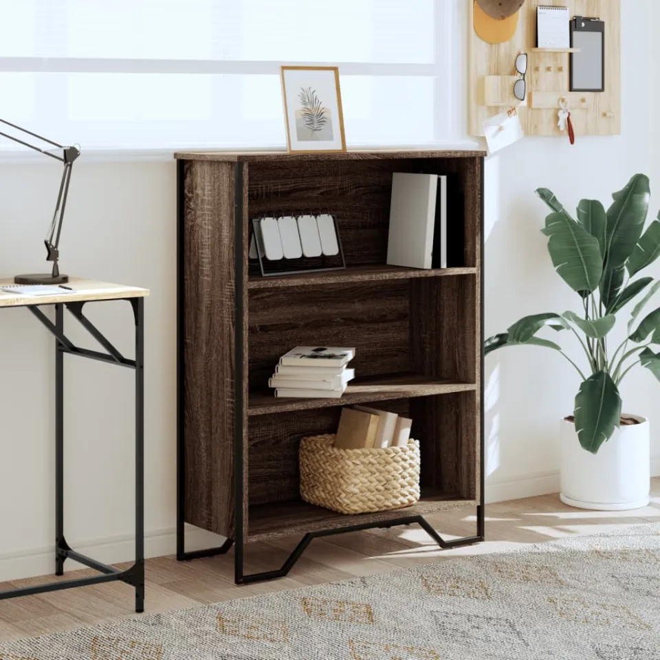 vidaXL Boekenkast 80x31x106 cm bewerkt hout bruin eikenkleurig, foto 2