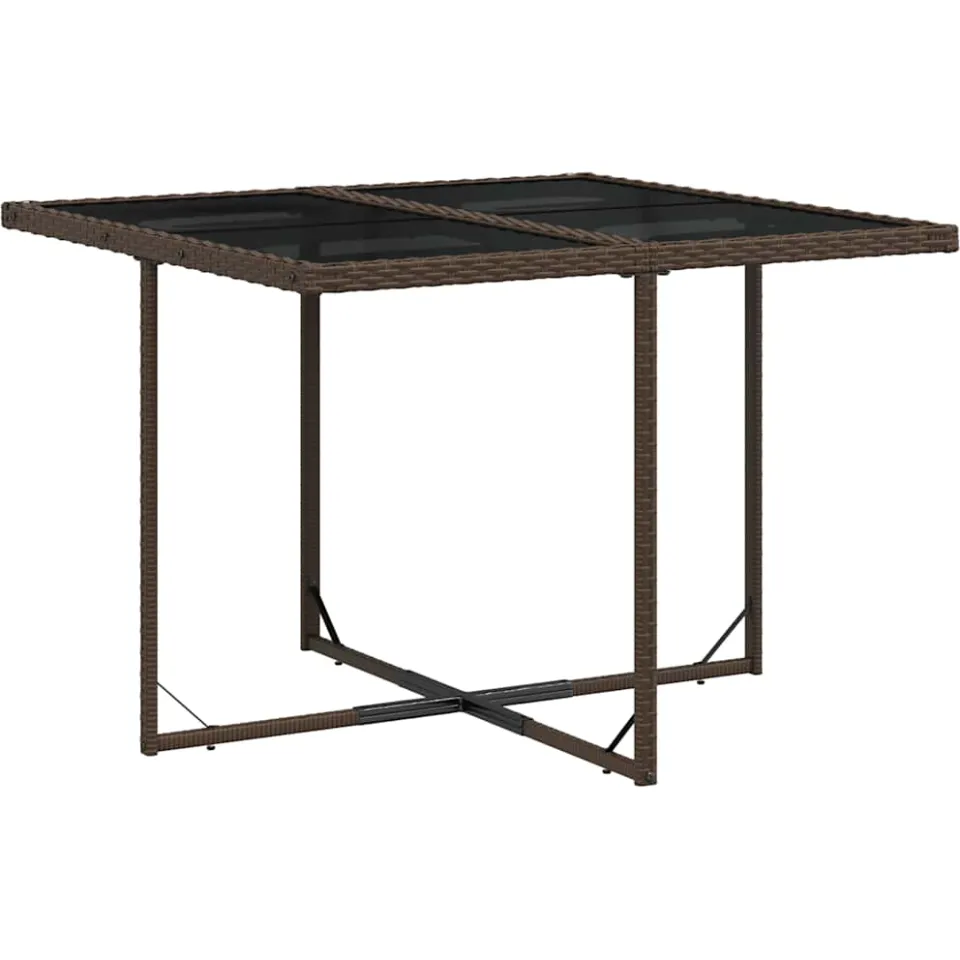 vidaXL 11-delige Tuinset met kussens poly rattan bruin, foto 4