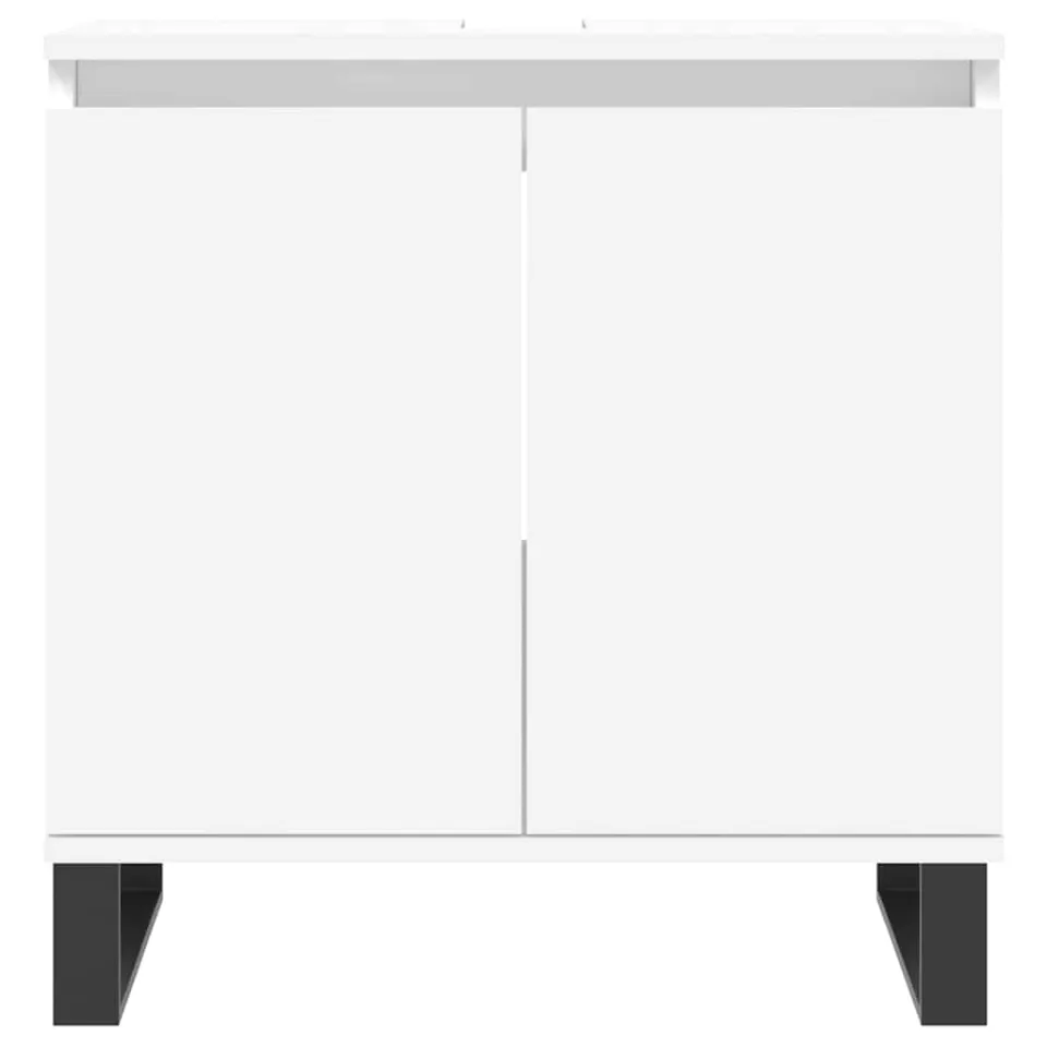vidaXL Badkamerkast 58x33x60 cm bewerkt hout wit