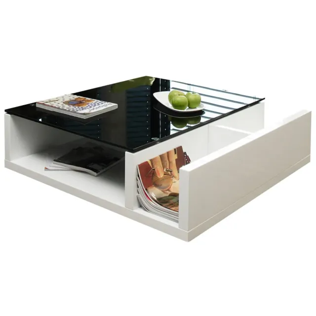 Salontafel Gemma zwart-wit Wit | Zwart