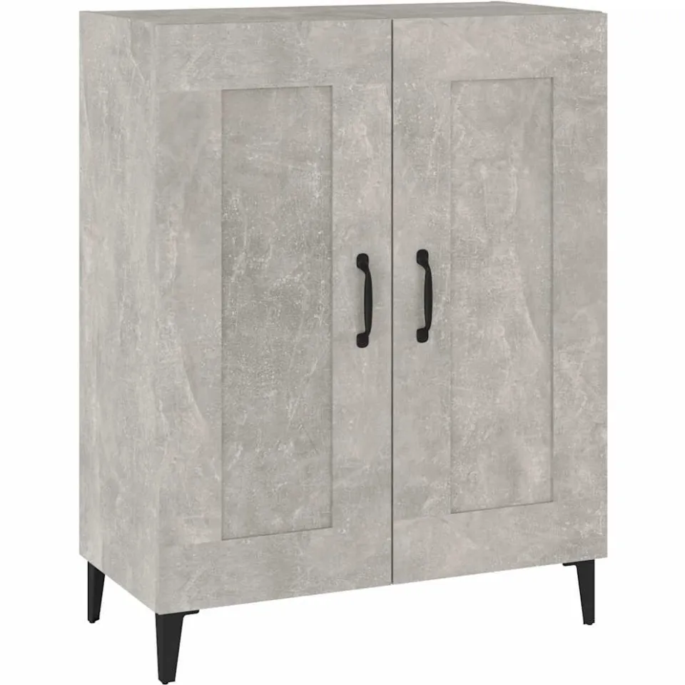 vidaXL Dressoir 69,5x34x90 cm bewerkt hout betongrijs