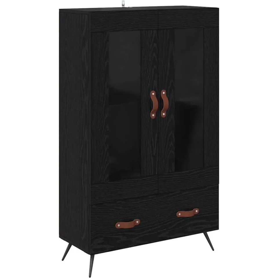 vidaXL Highboard Zwart Eiken 69,5 x 31 x 115 cm, foto 3