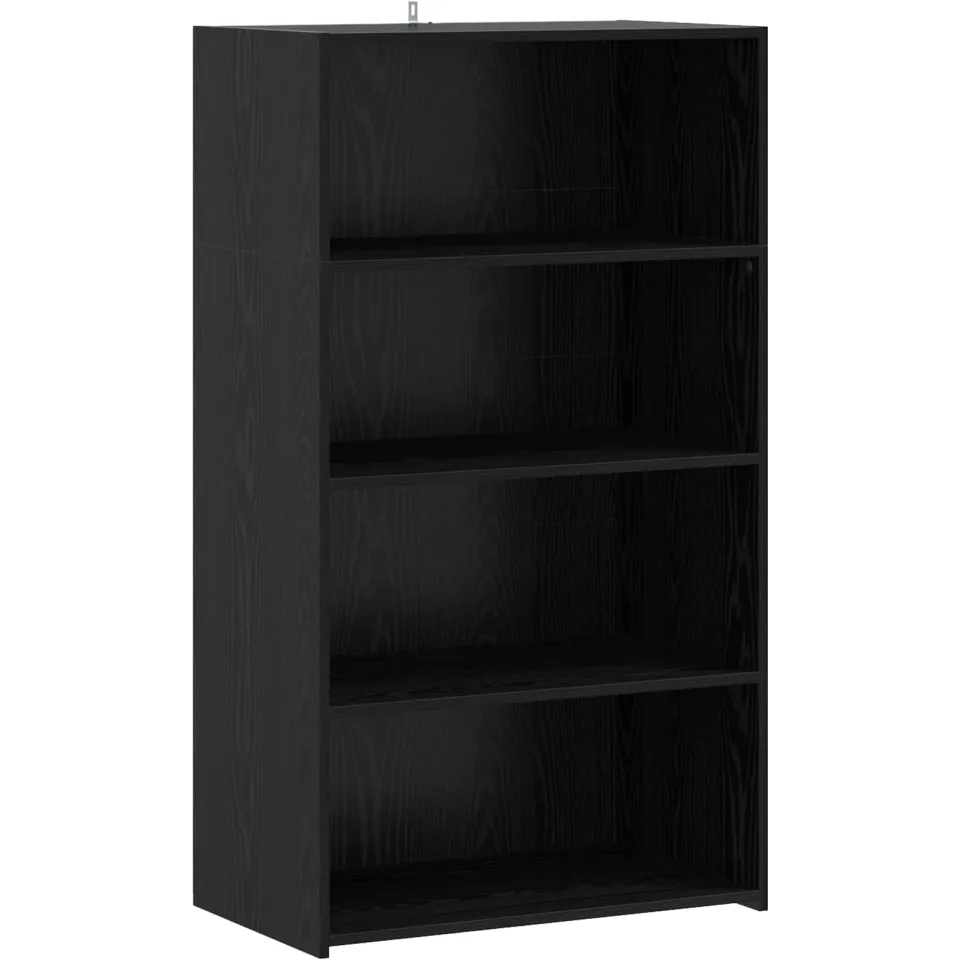 vidaXL Hoge kast Zwart eiken 70 x 41 x 124 cm Bewerkt hout