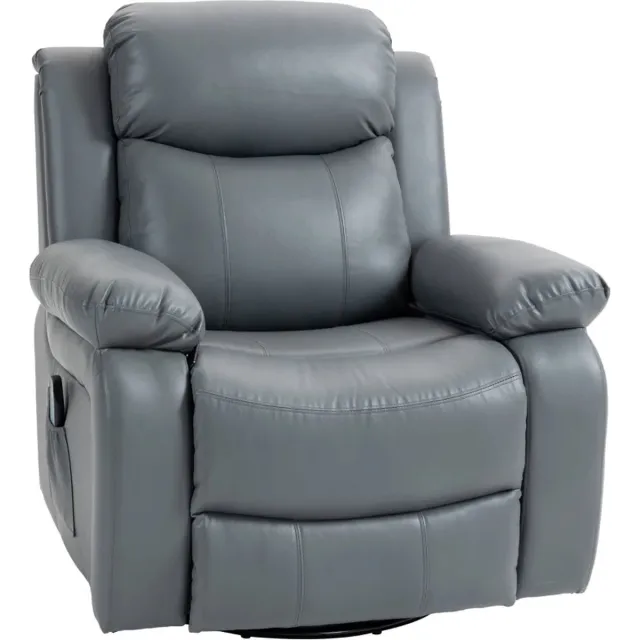 GranMaison Massagestoel - Relaxfauteuil - Zetel - 1 persoons - Met armleuning - Zeer comfortabel - Elektrisch - Grijs Grijs-5
