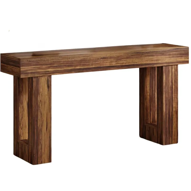 Happiq Consoletafel landy - Wandtafel - Sidetafel - Massief hout - Haltafel - Woonkamer of hal Bruin