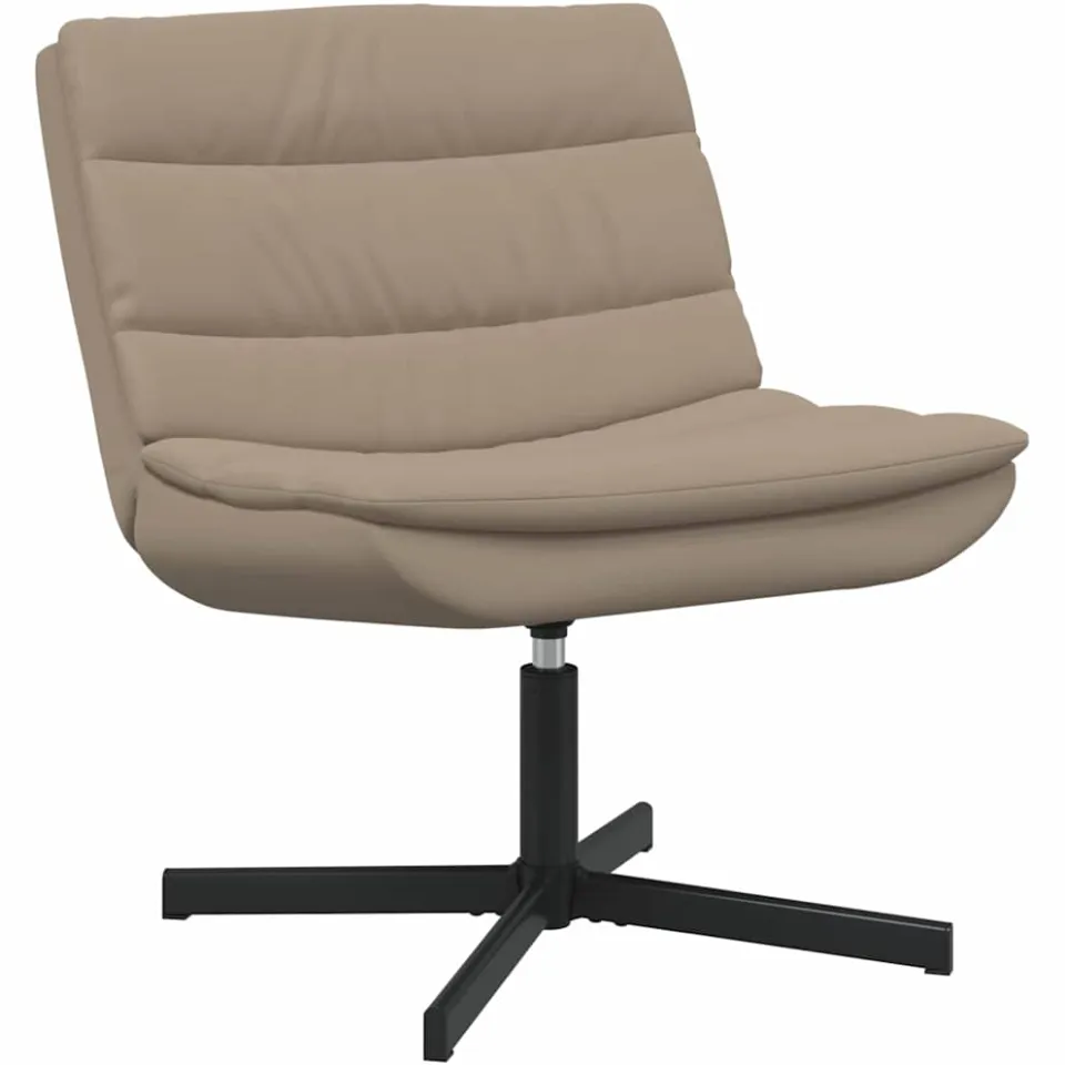 vidaXL Draaistoel Cappuccino 63 x 75 x 76 cm Kunstleer Bruin