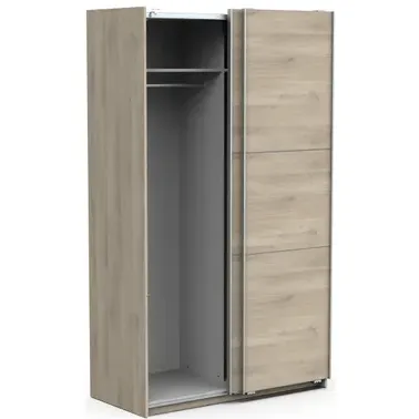 Kledingkast Ghost - Met Schuifdeuren - Eik Kronberg - 116x59x203cm Hout eiken
