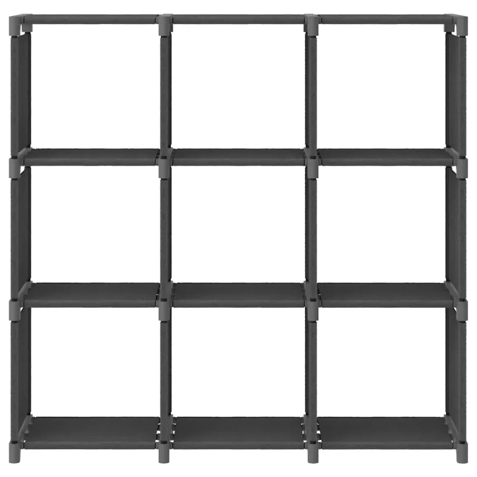 vidaXL Kast met 9 vakken 103x30x107,5 cm stof grijs, foto 2