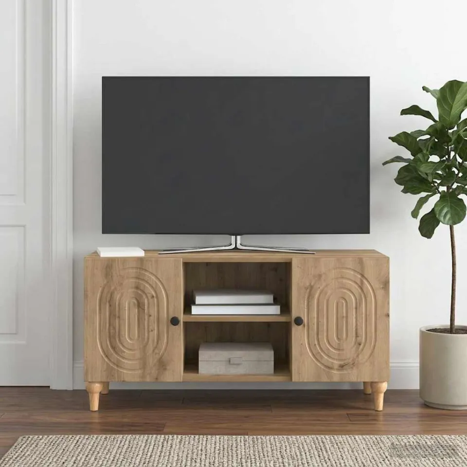 vidaXL TV-kast 102 x 34,5 x 50 cm Artisanaal eiken Bewerkt hout, foto 4