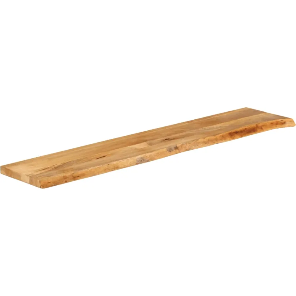vidaXL Tafelblad met natuurlijke rand 180x30x2,5 cm massief mangohout bruin, foto 2