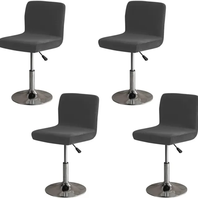 Vellaro Barkrukhoes - Zwart - Geschikt voor rugleuning 30-46 cm - Elastisch Polyester - Voor Barkrukken