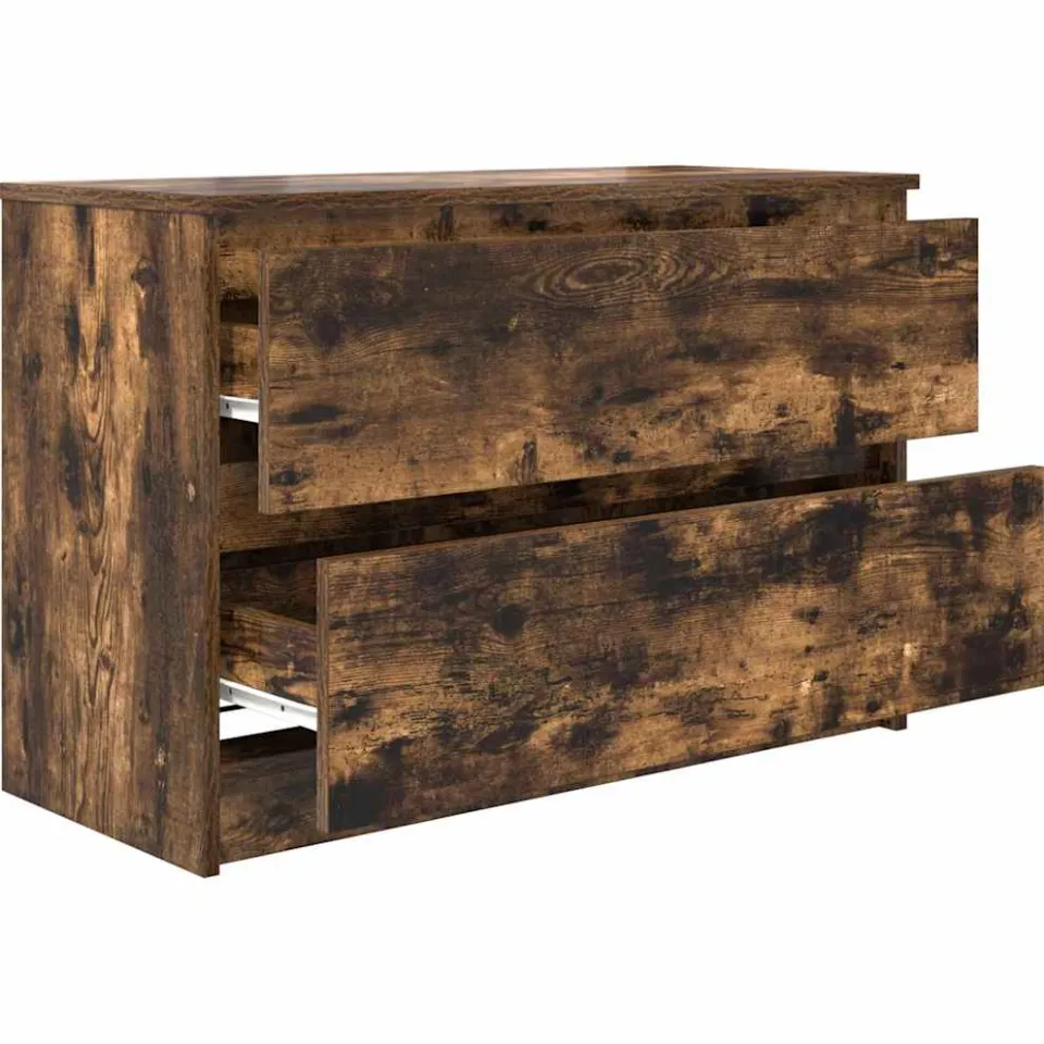 vidaXL Tv-meubel 80x35x54 cm spaanplaat gerookt eikenkleurig, foto 4