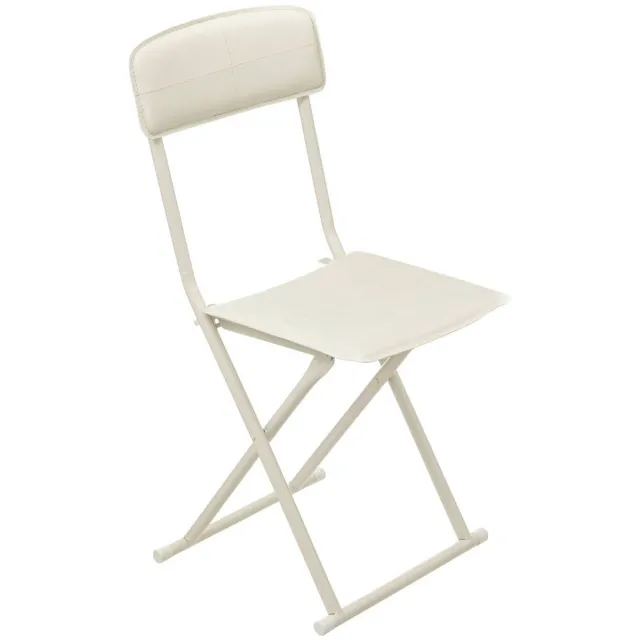 Atmosphera Créateur d'intérieur® 5Five Vouwstoel in kunstleder 40x47x86cm - Beige Blanc