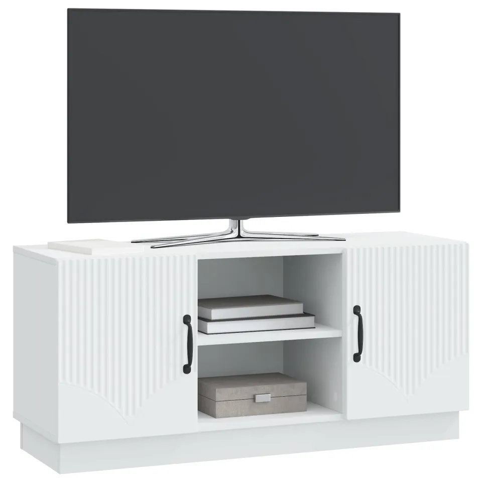 vidaXL TV-kast Wit 102 x 34,5 x 47 cm Bewerkt hout