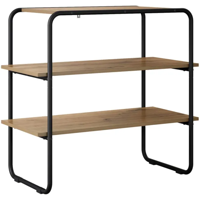 vidaXL Consoletafel - Gerookt - eiken - 100 - x - 41 - x - 75 - cm - Bewerkt - hout Gerookt eiken