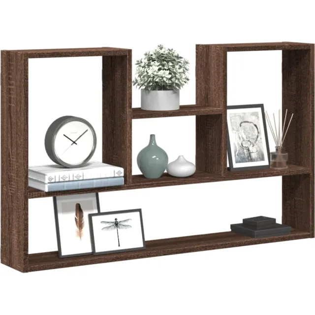 vidaXL Wandschap 99x15x60 cm bewerkt hout bruin eikenkleurig