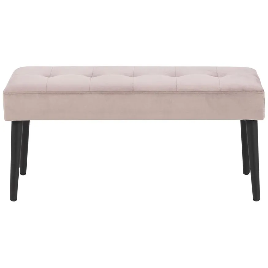 Lisomme Danique velvet bankje roze - 95 x 38 cm