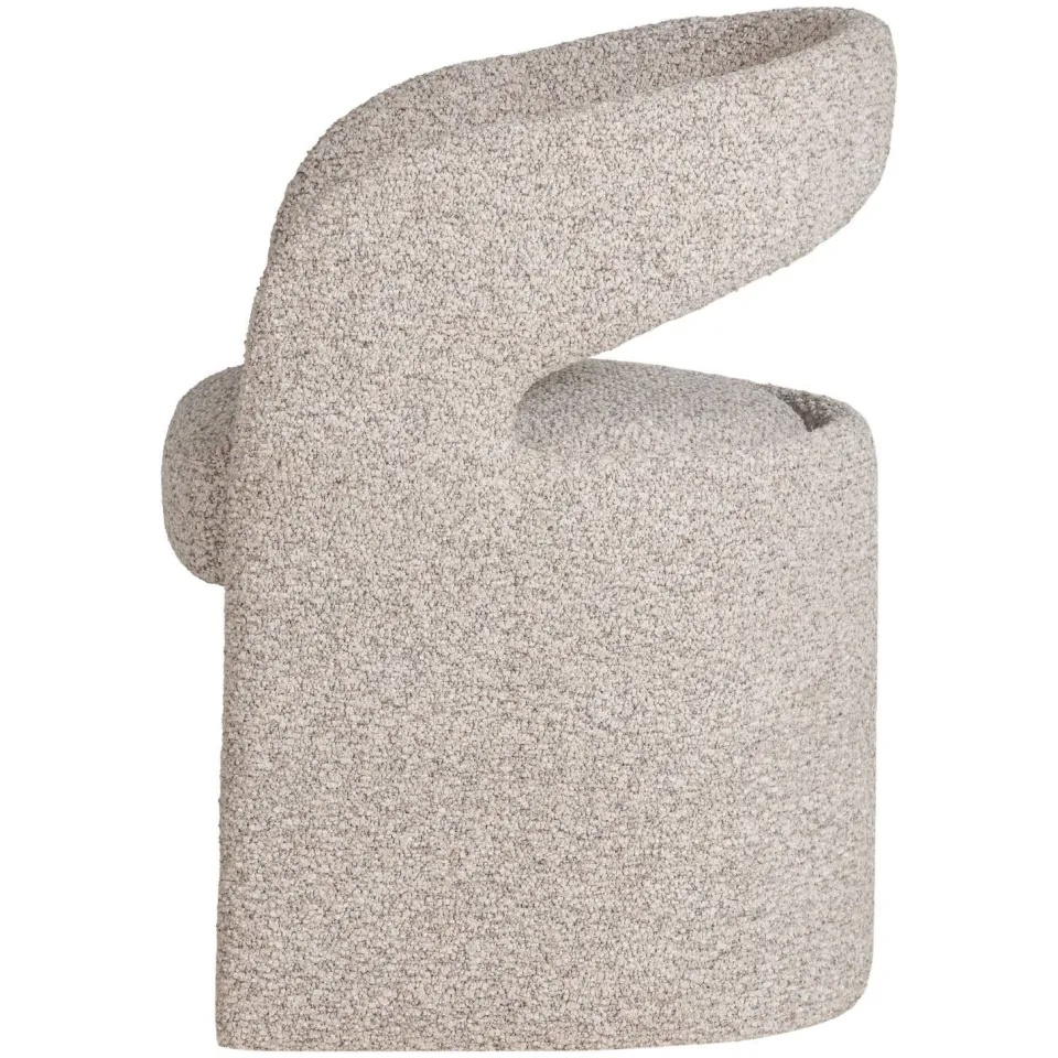 WOOOD Lanor eetkamerstoel bouclé beige, foto 3