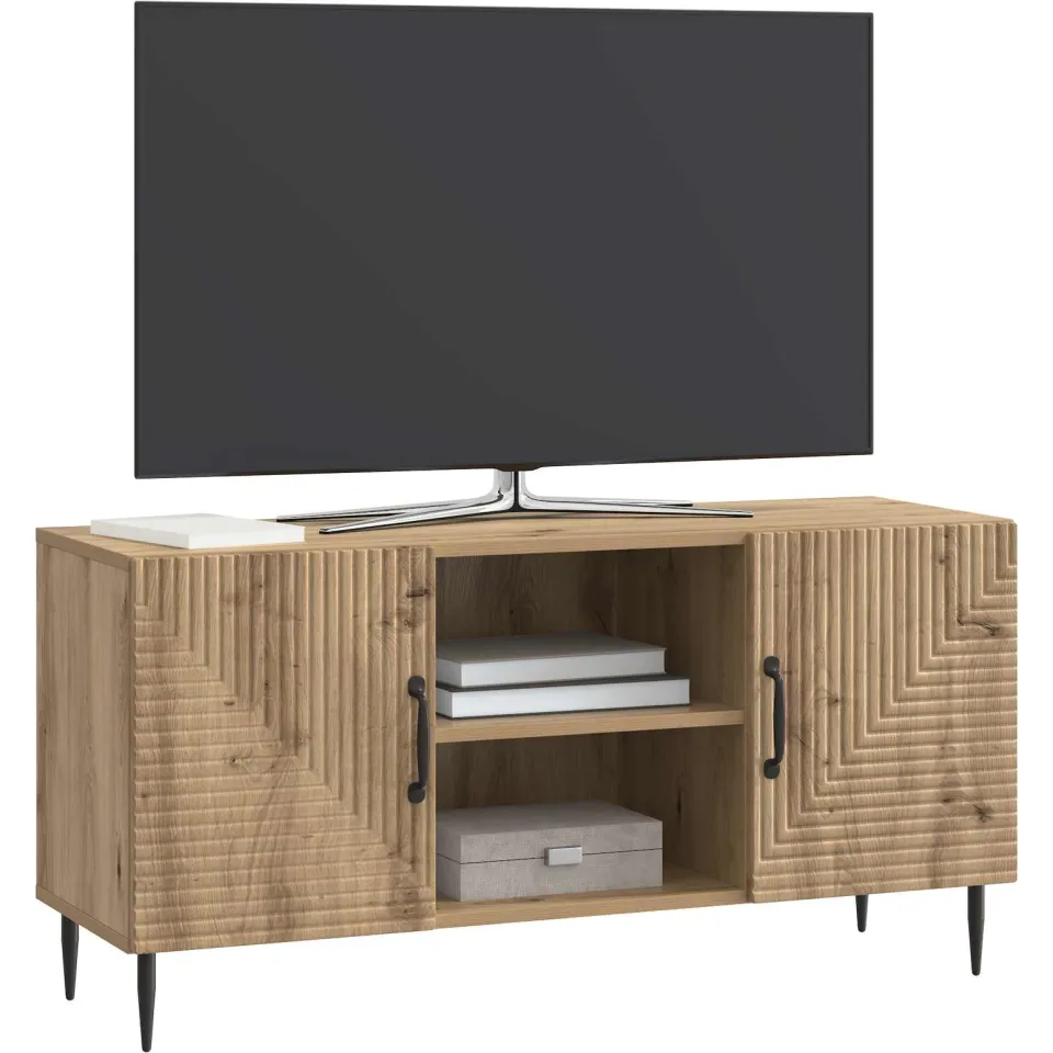 vidaXL TV-kast 102 x 34,5 x 50 cm Artisanaal eiken Bewerkt hout, foto 3
