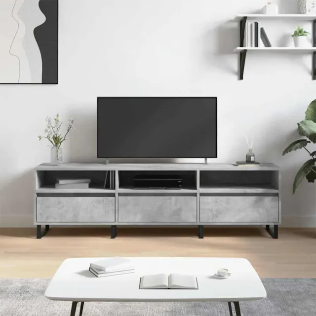 vidaXL Tv-meubel 150x30x44,5 cm bewerkt hout betongrijs grijs, foto 2
